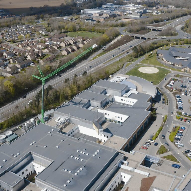 Medical buildings aerial shot | Modern methods of construction | MMC | Health Spaces